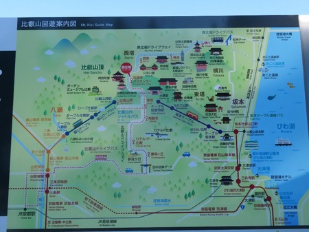 比叡山回遊案内図